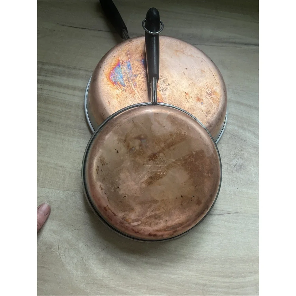 VINTAGE REVERE WARE COPPER CLAD BOTTOM 7 And 9